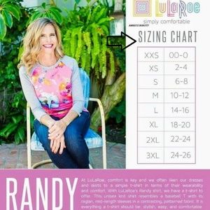 1/$8⚡2 for $15 LuLaRoe new 'Randy' NWTtops xxs xs